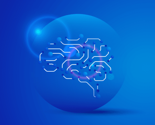 Stylized illustration of a neural net in the shape of a brain enclosed in a protective sphere. Neurips