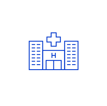 healthcare icon of a hospital
